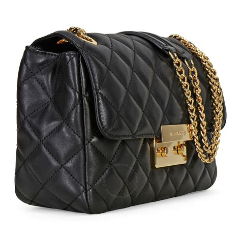 michael kors soho large quilted leather shoulder bag - black|michael kors kensington shoulder bag.